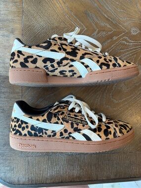 Reebok Club C Leopard Print Sneakers